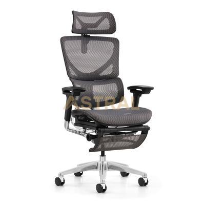 Modern Swivel Executive High Back Ergonomic Mesh Office Chair With Foot Rest For Boss 915F