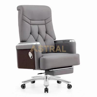 Leather Executive Office Chair With Footrest 2216A