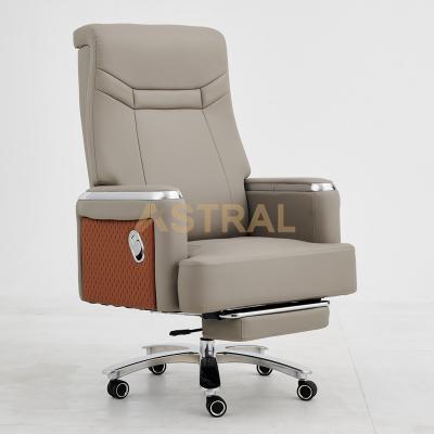 Leather Executive Office Chair With Footrest 2215A