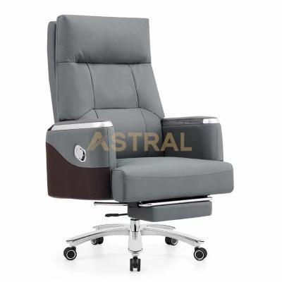 Leather Executive Office Chair With Footrest 2218A