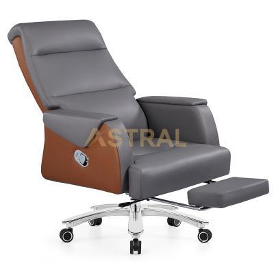 Leather Executive Office Chair With Footrest 2211A