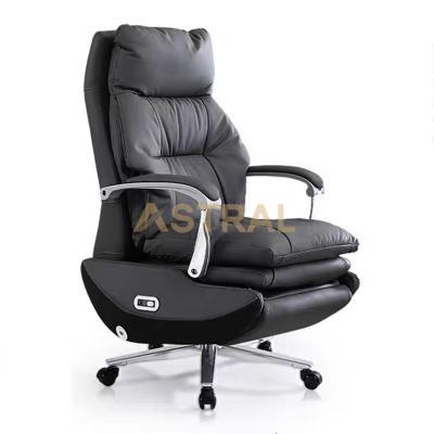 Genuine Leather Electric Recliner Back Massage Executive Office Boss Chair 2318A