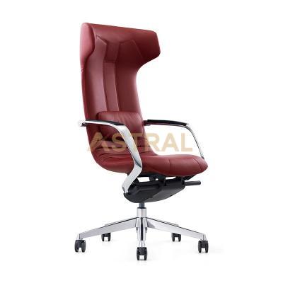 Luxury Leather Executive Swivel Office Wing Chair 2276A