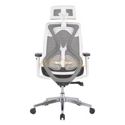 Hot Sale Modern White And Grey Ergonomic Mesh Executive Office Chair 618A-W