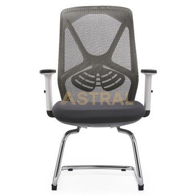 Modern White Color Frame Wholesale Office Conference Chair With Bow Legs 628C-W